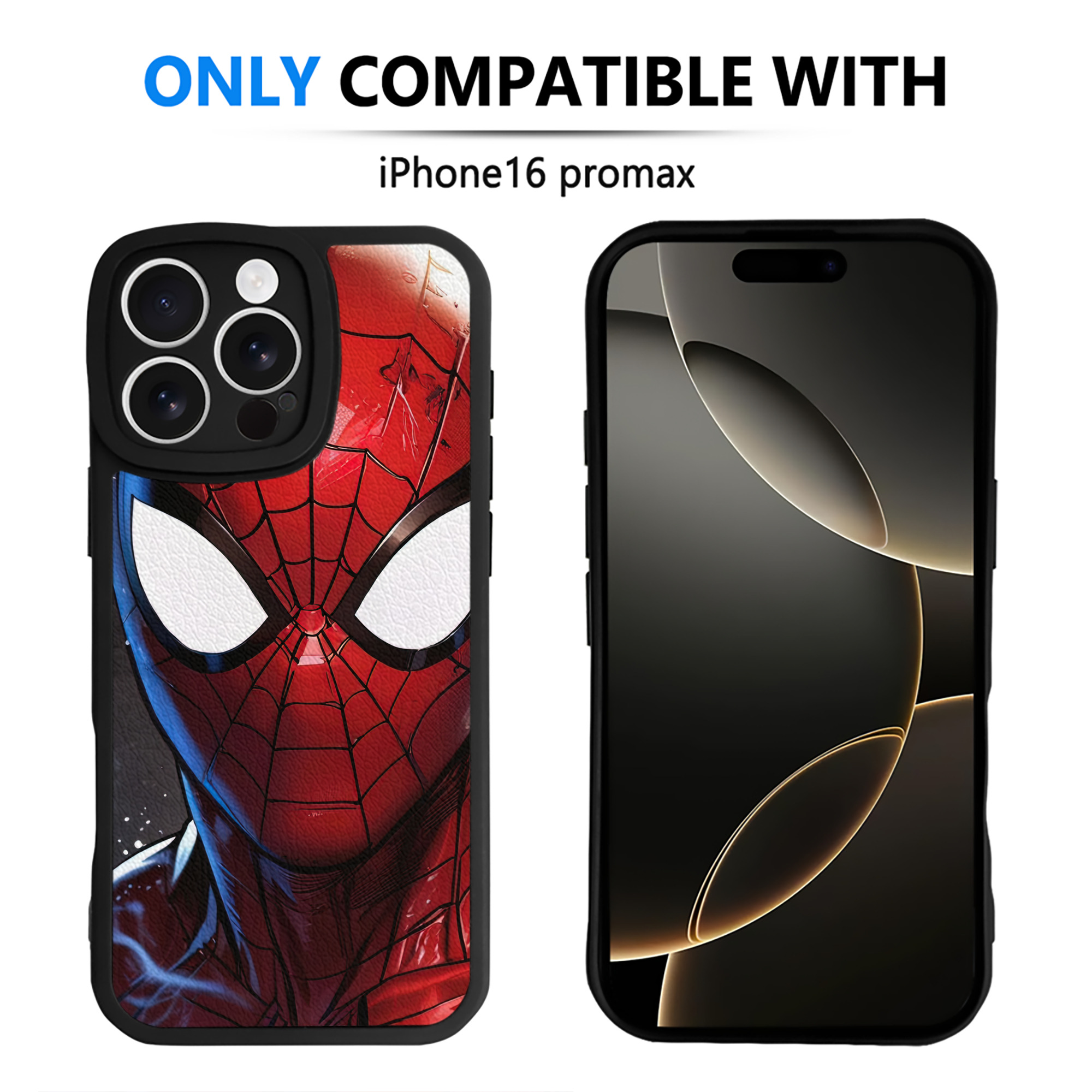 （画像用） Spider Man スパイダーマン 【iPhone 16シリーズ対応】シリコンスマホケース（レザー調） 材質：シリコン